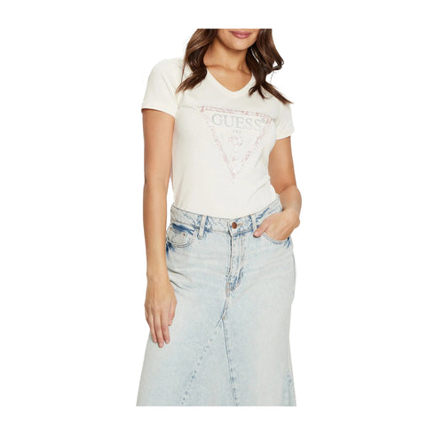 Guess T-shirt T-shirt Donna Triangle scollo a V XS - Francavilla Moda